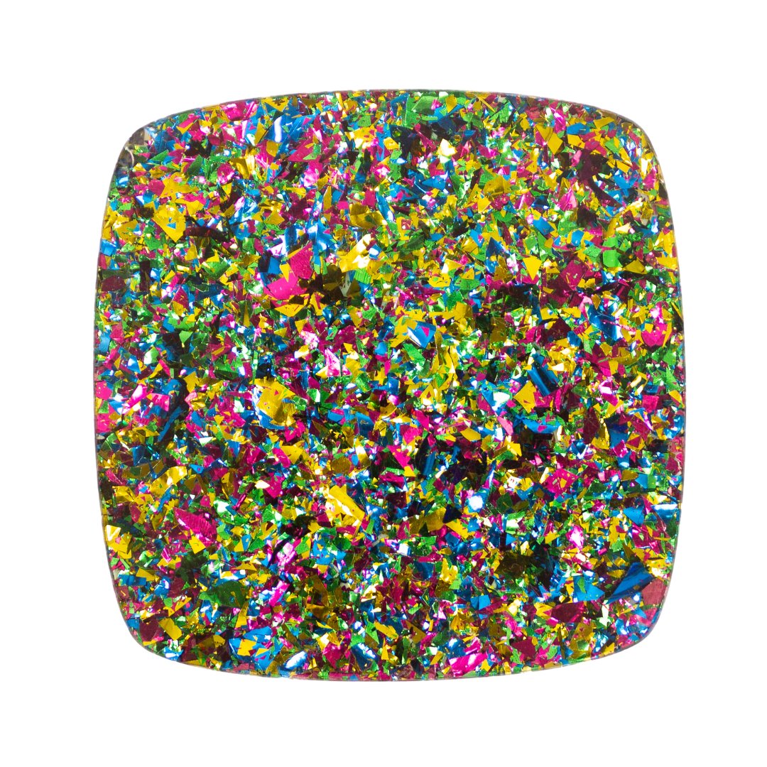 5/32" Peacock Party Chunky Flake Glitter Cast Acrylic Sheets - Acrylic Sheets